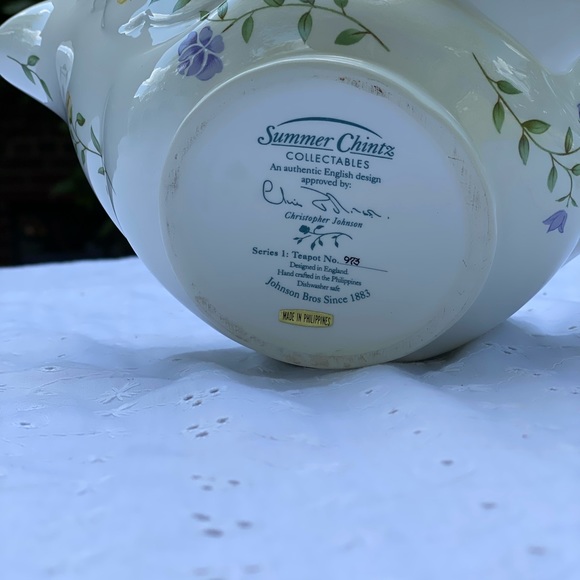 Summer Chintz Collectables Porcelain Teapot #973 - Picture 5 of 5